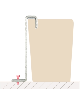 LOT DE 2 FIXATIONS - POUR BALCONNIERE SUR MUR