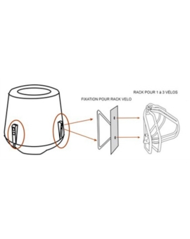 PORTE-VÉLO + FIXATION POUR BLOC BETON KOSTO