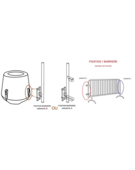 KIT DE FIXATION BARRIERE POUR BLOC BETON KOSTO