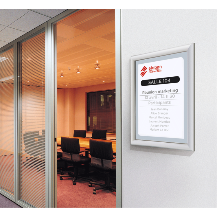 VITRINE MURALE RUBIS - A4 ANGLES DROITS - VENDUES PAR 5