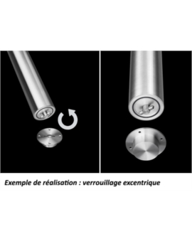 POTELET INOX TWIST TÊTE PLATE Ø. 76MM