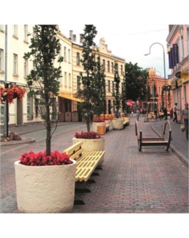 JARDINIERE CUP RONDE Ø 1500 X H. 800MM GRANIT
