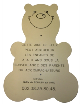 PANNEAU OURSON - JAUNE