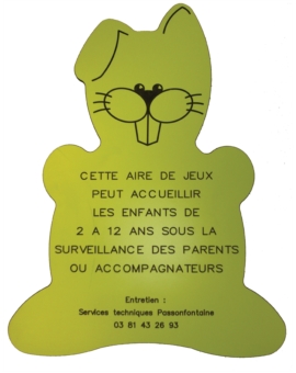 PANNEAU LAPIN - JAUNE