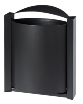 CORBEILLE ROSA MURALE 40L GRIS MÉTAL