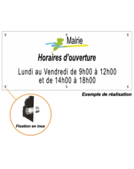 PANNEAU PLEXI HORAIRES H.300 X L.200MM