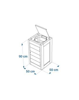 CORBEILLE RECYCLE VOLCANO VIGIPIRATE 130L VERSION 1 GRIS