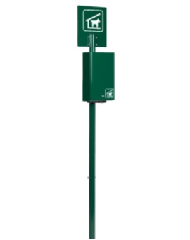 TOTEM + DISTRIB.SACS CANINS LIASSES RAL 6005-V.MOUSS