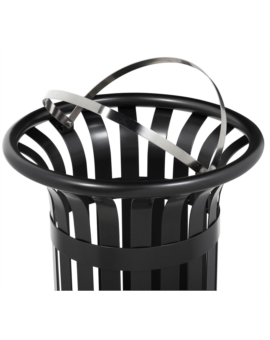 CORBEILLE TURBAN A POSER 60L RAL 6005-V.MOUSS