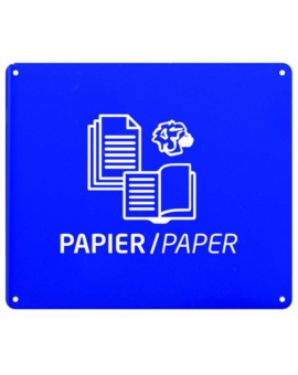PLAQUE SIGNALETIQUE MURALE POUR CORBEILLES NON RECYCLABLE