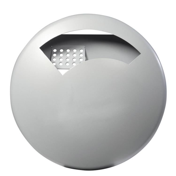CENDRIER GALET 0,5L GRIS MÉTAL RAL 9006