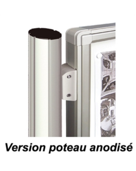 KIT POTEAUX POUR VITRINE H.1050MM MAX A SCELLER ANODISE