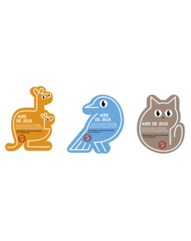 PANNEAUX JEUX ANIMAUX CHAT ORANGE
