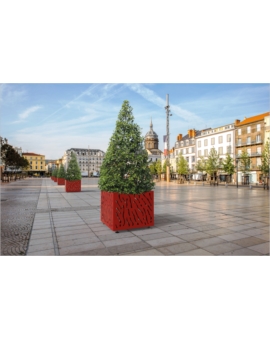 JARDINIERE SHIVA INT. TOLE GALVA L.790XH.760MM RAL 3004-BDX