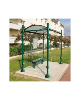 STATION BUS ROMANA - POMMEAU CITY GRIS PROCITY AVEC 1 BARDAGE LATERAL
