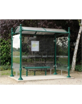 STATION BUS ROMANA - POMMEAU CITY GRIS PROCITY AVEC 1 BARDAGE LATERAL