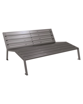 CHAISE LON. SILAOS 1800MM - ACIER +ACCOUD. RAL3004-BDX