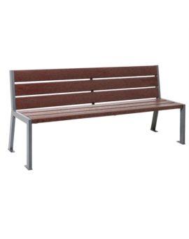 BANC SILAOS - ACIER/ PLAST RECY GRIS PROCITY AVEC ACCOUDOIRS