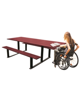 TABLE PIQUE NIQUE ALICANTE STANDARD RAL 3004-BDX