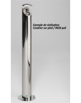 CENDRIER BLASIA MURAL INOX POLI